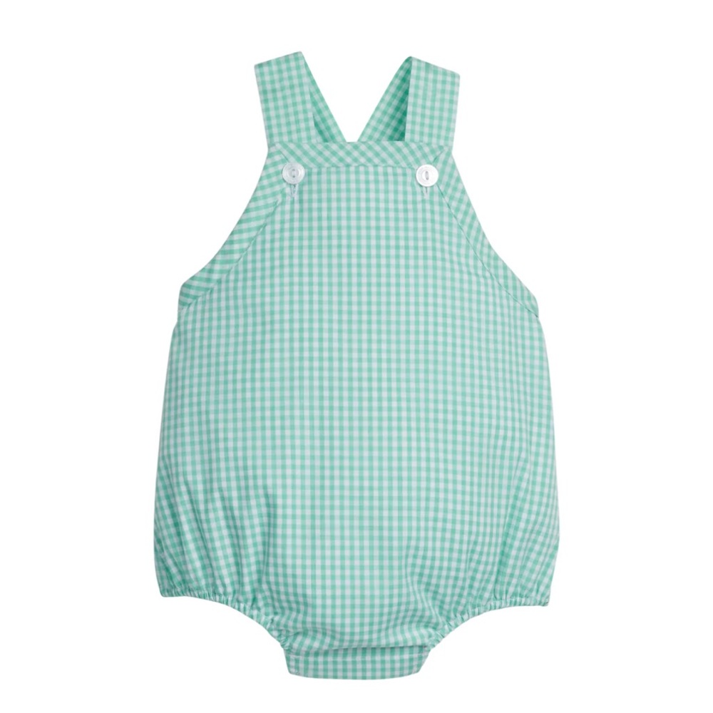 Little English Sawyer Swimsuit Aqua Gingham 12M